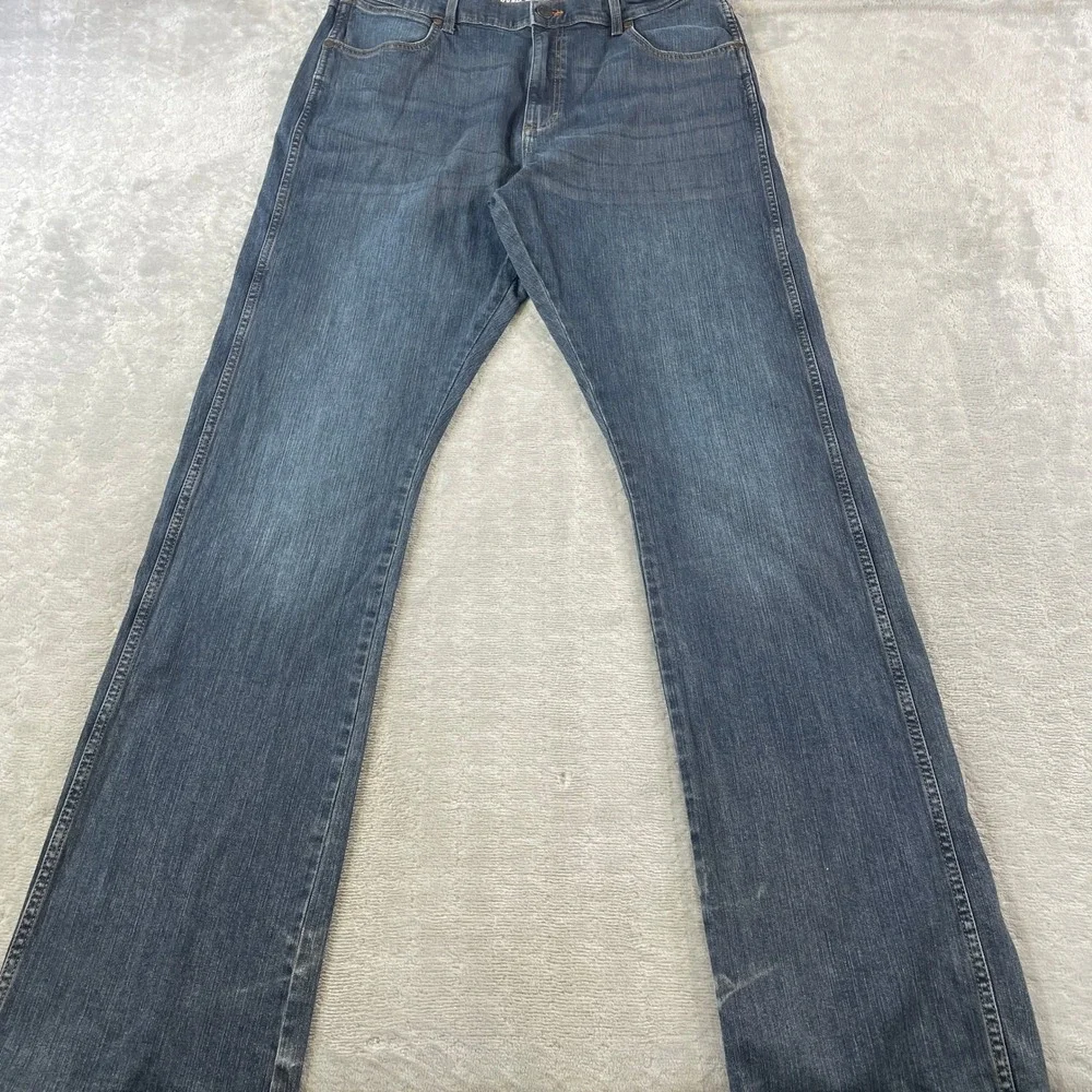 Wrangler Retro Jeans Relaxed Bootcut Mens 36x38 Blue Western Cowboy Workwear